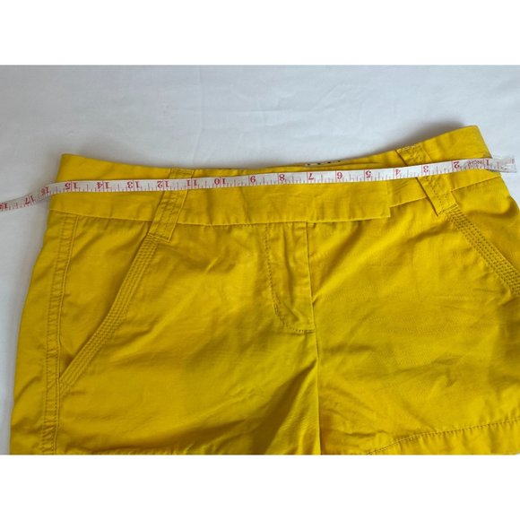 J. Crew Womens Chino Shorts City Fit Classic Twill 100% Cotton Yellow Size 0 - Picture 3 of 8